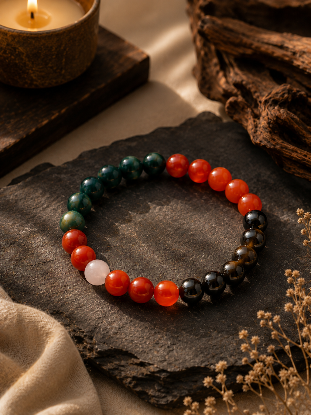 Aries (मेष) Rashi Bracelet | Courage, Strength & Success Crystal Bracelet