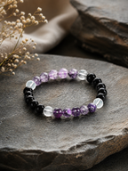 Aquarius (कुम्भ) Rashi Bracelet | Stability, Wisdom & Success Crystal Bracelet