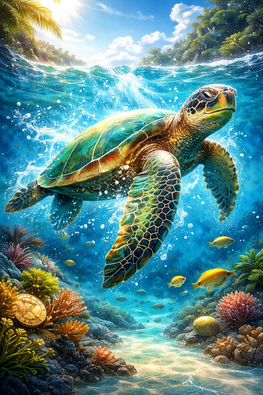 Lucky Sea Turtle Wallet Card – Carry Prosperity & Protection Everywhere
