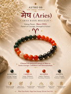 Aries (मेष) Rashi Bracelet | Courage, Strength & Success Crystal Bracelet
