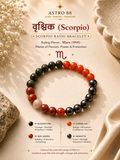 Scorpio (वृश्चिक) Rashi Bracelet | Strength, Protection & Transformation Crystal Bracelet
