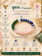 Taurus (वृषभ) Rashi Bracelet | Prosperity, Harmony &amp; Success Crystal Bracelet (Copy)