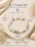Cancer (कर्क) Rashi Bracelet | Emotional Balance, Intuition & Peace Crystal Bracelet