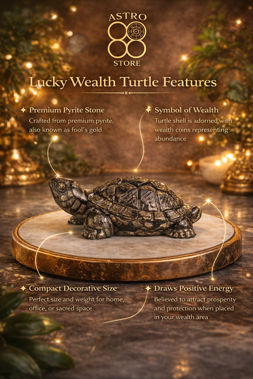 Lucky Pyrite Wealth Turtle – Symbol of Prosperity & Protection