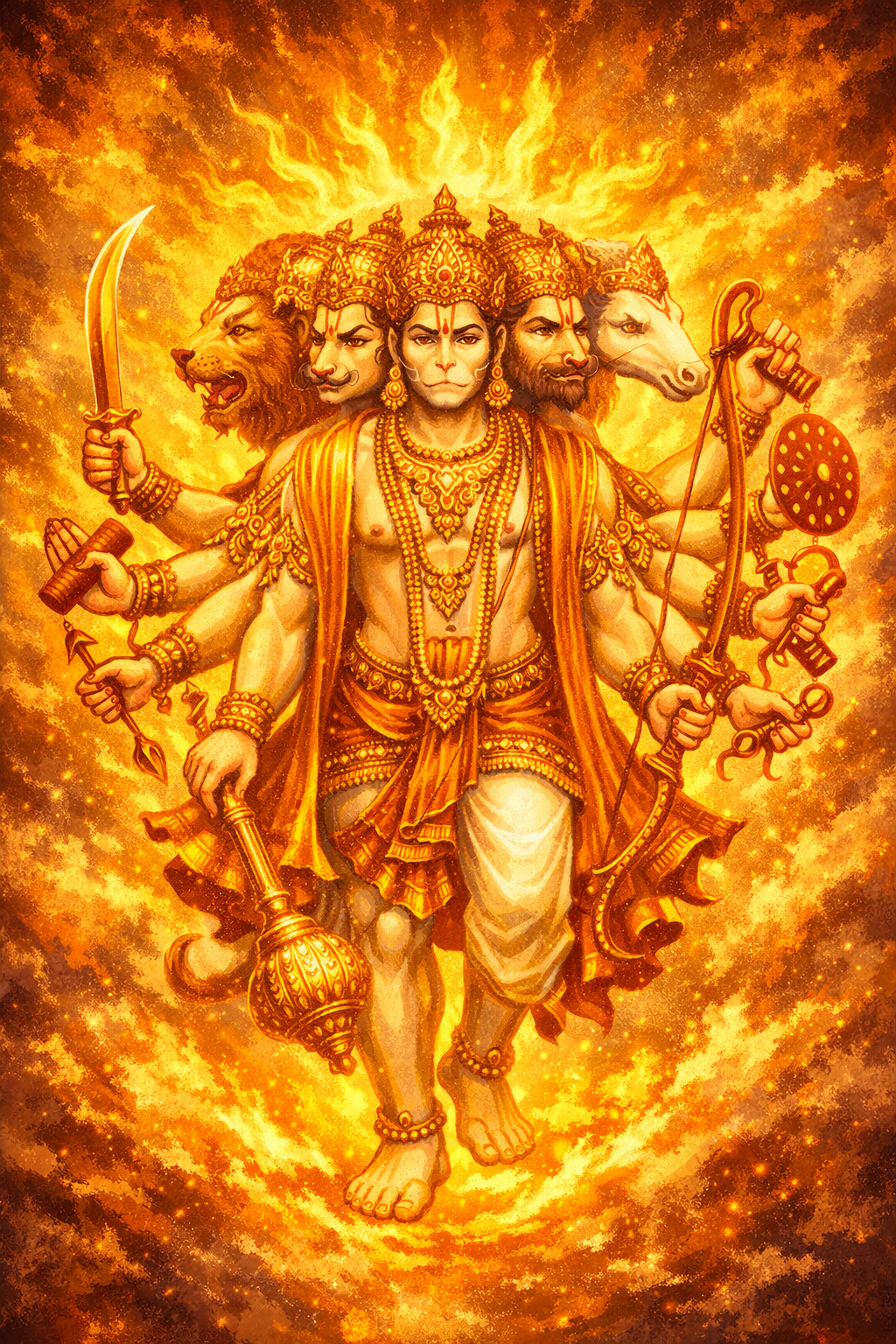 Panchamukhi Hanuman Ji Wallet Card - Divine Protection, Always With You.