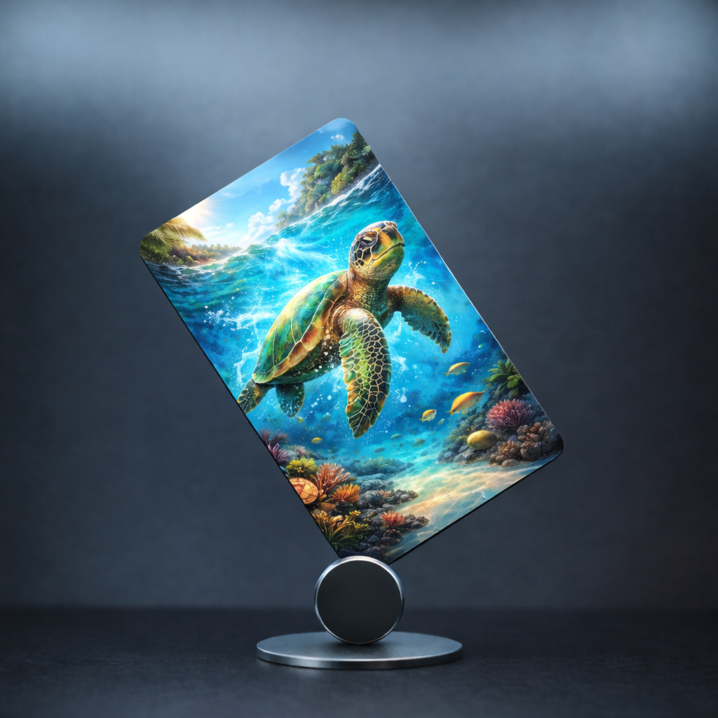 Lucky Sea Turtle Wallet Card – Carry Prosperity & Protection Everywhere