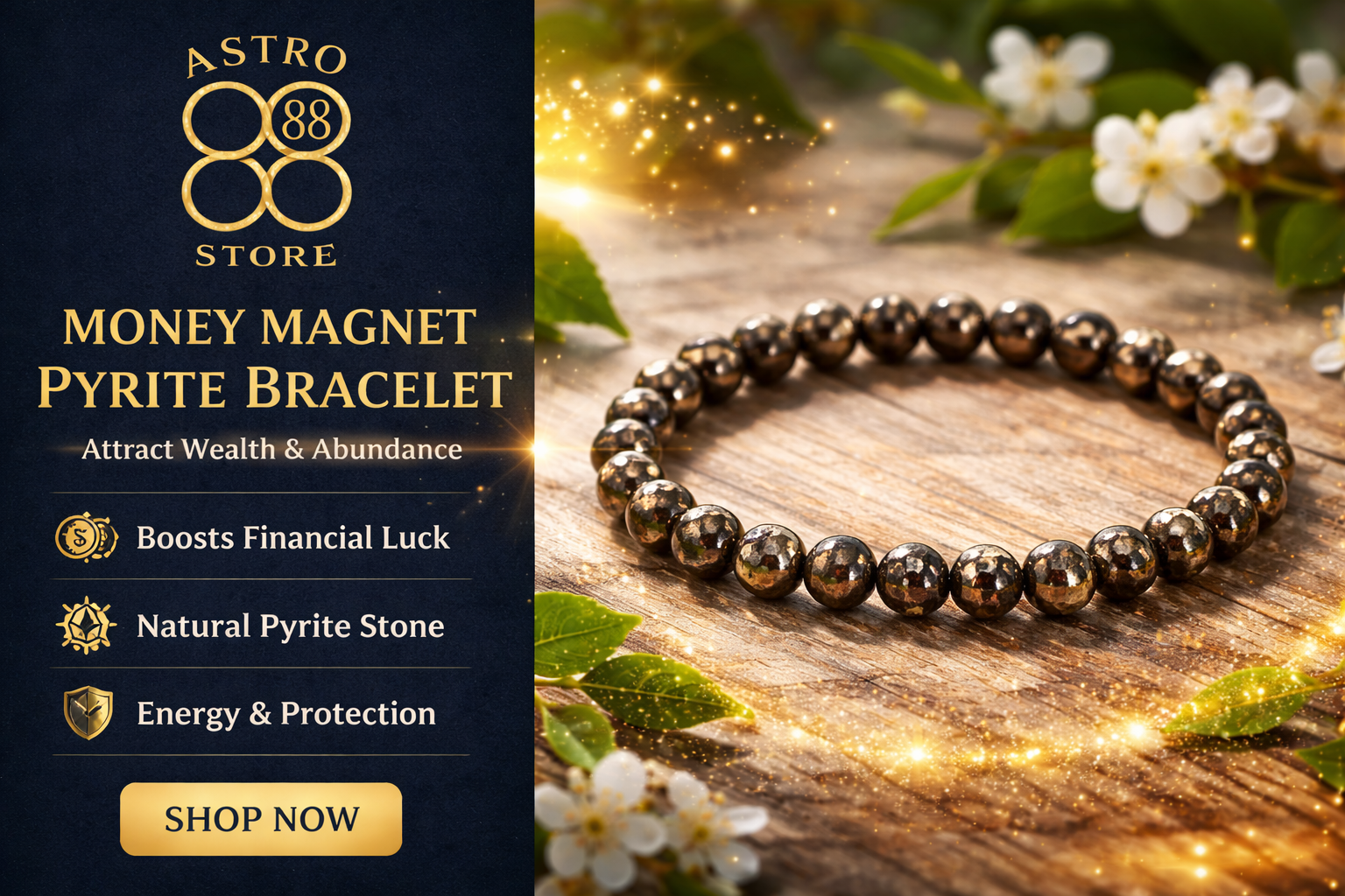 Money Magnet Pyrite Bracelet