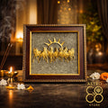 7 Horses on Raw Pyrite Frame - Money Attraction | Dhan Akarshan