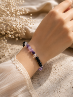 Aquarius (कुम्भ) Rashi Bracelet | Stability, Wisdom & Success Crystal Bracelet