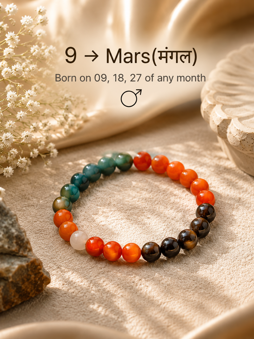 Mulank 9 – Mars Power Bracelet For People Born on 9, 18 & 27 of Any Month