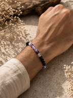 Aquarius (कुम्भ) Rashi Bracelet | Stability, Wisdom & Success Crystal Bracelet