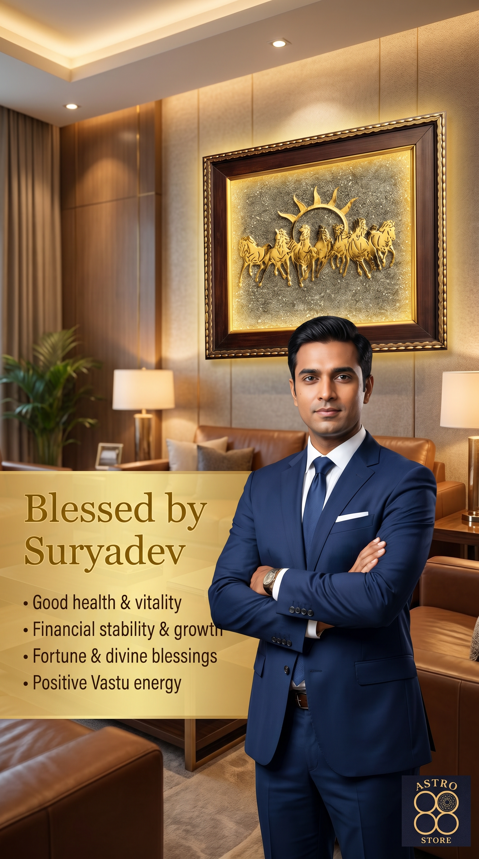 7 Horses on Raw Pyrite Frame - Money Attraction | Dhan Akarshan